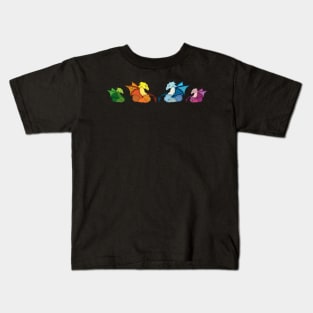 Multicolored dragons face to face Kids T-Shirt